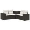 vidaXL Conjunto de Sof&aacute;s 5 unid. Preto e Branco Creme