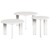 vidaXL Mesa de centro 3 unid. Branco 47,5 x 47,5 x 27 cm