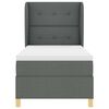 vidaXL Cama Box com colch&atilde;o Cinza Escuro 200 x 90 cm tecido