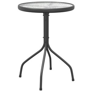 vidaXL Mesa de jardim &Oslash;50x71 cm a&ccedil;o antracite