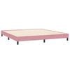 vidaXL Cama com molas/colch&atilde;o 180x210 cm veludo Rosa