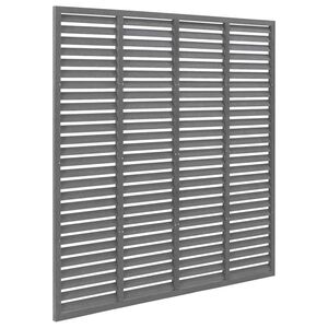 vidaXL Painel de veda&ccedil;&atilde;o estilo veneziana WPC 180x180 cm cinzento