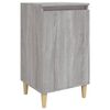 vidaXL Mesa de cabeceira 40x35x70 cm derivados madeira cinza sonoma