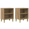 vidaXL Mesas de cabeceira 2 pcs carvalho artesanal 40x30x50 cm
