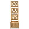 vidaXL Floreira de jardim com treliça bambu 40 cm