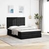 vidaXL Estrutura de cama otomana com colch&otilde;es 140x190 cm veludo preto
