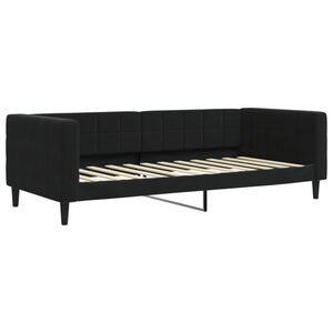 vidaXL Sof&aacute;-cama 90x200 cm veludo preto