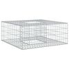 vidaXL Cama elevada de gabi&atilde;o 100 x 100 x 40 cm A&ccedil;o Galvanizado