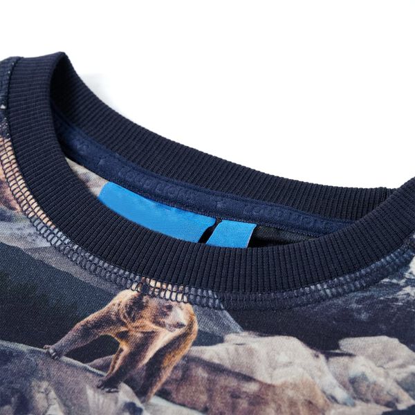 Sweatshirt para crian&ccedil;a azul-marinho 140