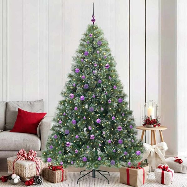 vidaXL &Aacute;rvore de Natal Artificial com 300 LEDs Verde 210 cm PE e PVC