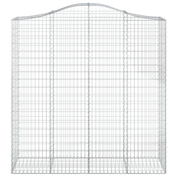 vidaXL Cestos gabi&atilde;o arqueados 6pcs 200x50x200/220cm ferro galvanizado