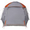 vidaXL Tenda familiar estilo Igloo 6 pessoas imperm. cinza/laranja