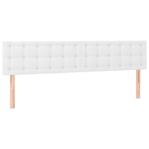 vidaXL Cabeceiras branco 180x5x78/88 cm couro artificial