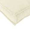 vidaXL Almofada de palete para encosto Creme 120 x 40 x 12 cm