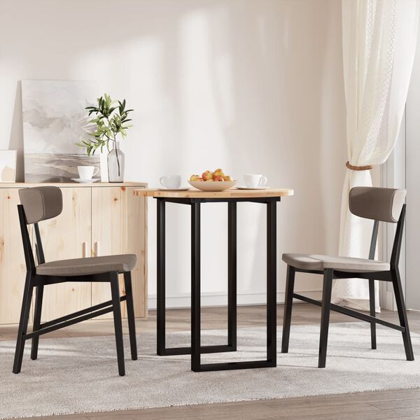 vidaXL Tampo de mesa redondo &Oslash;70x2 cm madeira de ac&aacute;cia maci&ccedil;a