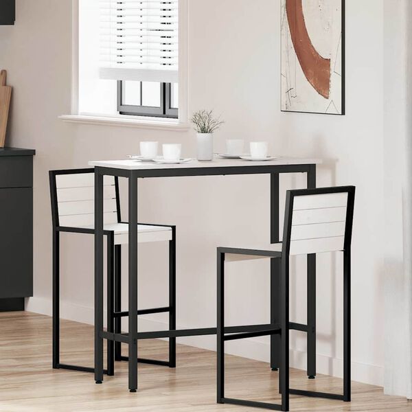 vidaXL mesa Branco 100 x 40 x 101 cm Madeira de Engenharia e A&ccedil;o