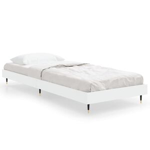 vidaXL Estrutura de cama 75x190 cm derivados de madeira branco