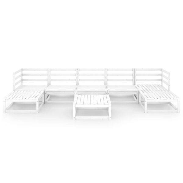 vidaXL 8 pcs conjunto lounge de jardim pinho maci&ccedil;o