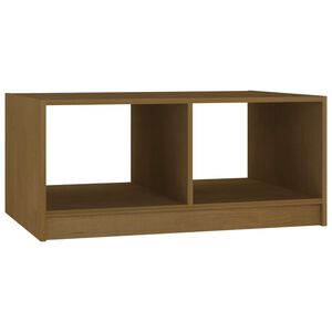 vidaXL Mesa de centro 75x50x33,5 cm pinho maci&ccedil;o castanho mel
