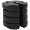 vidaXL Pesos para gazebo em cimento 4 pcs 220x50 mm preto