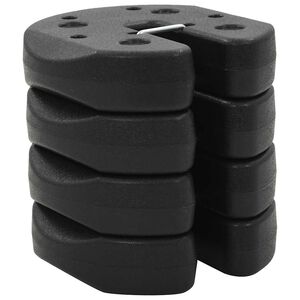 vidaXL Pesos para gazebo em cimento 4 pcs 220x50 mm preto