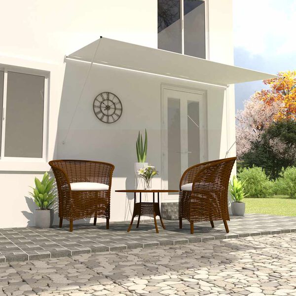 vidaXL Toldo retr&aacute;til 400x150 cm creme