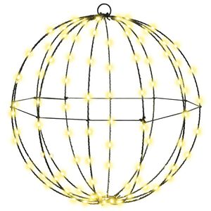 vidaXL Bola Branco quente 40 x 40 x 42 cm Metal 120 LED