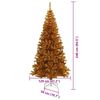 vidaXL &Aacute;rvore de Natal com 300 LEDs com suporte Ouro 240 cm PET