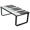 vidaXL Mesa de centro, tampo de vidro com impress&atilde;o de piano