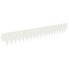 vidaXL Acabamento para Gramado 10 pcs 103 x 15 cm metal Branco