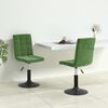 vidaXL Cadeiras de jantar giratorias 2 pcs veludo verde-escuro