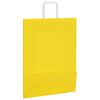vidaXL Sacos de papel 250 unid com al&ccedil;as amarelo 32x12x42 cm