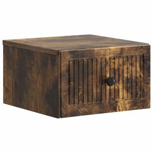 vidaXL Gabinete de Canto Montado na Parede com gaveta Carvalho Fumado