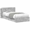vidaXL Estrutura de Cama com Armazenamento com gaveta Cinzento Cimento