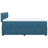 vidaXL Cama boxspring com colch&atilde;o 140x190 cm veludo azul