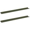 vidaXL Prateleira Flutuante 2 pcs Verde Oliva 100 x 9 x 2,5 cm A&ccedil;o