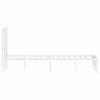 vidaXL Estrutura de cama com cabeceira 120x190 cm metal branco