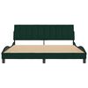 vidaXL Estrutura de cama sem colch&atilde;o Hanko 180x200 cm veludo verde-escuro