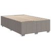 vidaXL Cama boxspring c/ colch&atilde;o 120x190cm tecido castanho-acinzentado