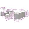 vidaXL Conjunto de Sof&aacute; de Jardim 8 pcs Bege vime PE