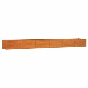 vidaXL Canteiro de jardim 480x80x45 cm a&ccedil;o corten cor enferrujado