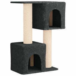 vidaXL &Aacute;rvore para gatos com postes de sisal Cinzento-Escuro 114 cm