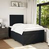 vidaXL Cama boxspring com colch&atilde;o 120x200 cm veludo preto