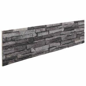 vidaXL Pain&eacute;is de parede 10 unid. 100 x 25 cm Antracite Espuma EPS