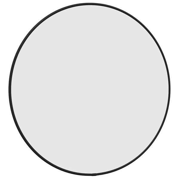 vidaXL Espelho de parede &Oslash;50 cm redondo preto