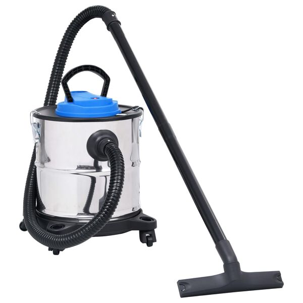 vidaXL Aspirador de cinzas com tubo e escova a&ccedil;o inoxid&aacute;vel