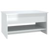 vidaXL Mesa de centro 80x50x40 cm derivados madeira branco brilhante