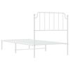 vidaXL Estrutura de cama com cabeceira 90x190 cm metal branco