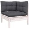vidaXL 7 pcs conjunto lounge de jardim c/ almofad&otilde;es pinho branco