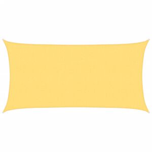 vidaXL Guarda-Sol HDPE retangular 2 x 4 m bege